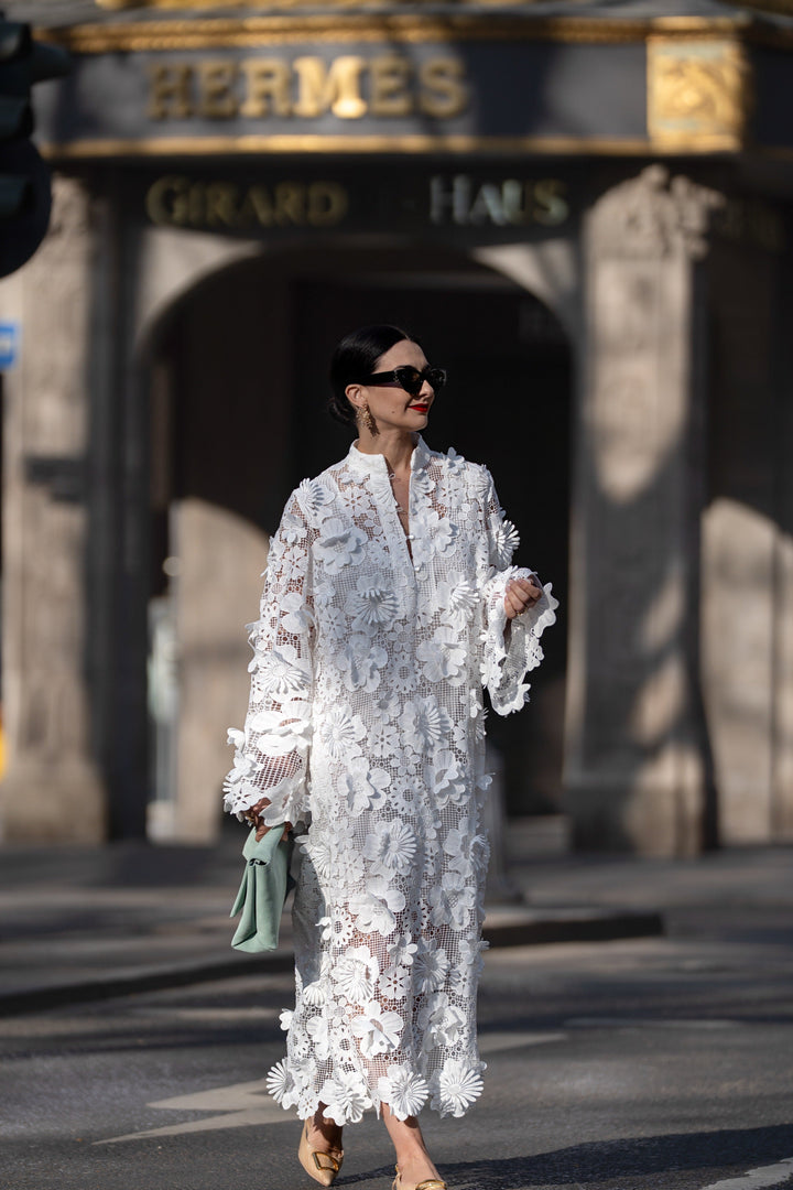 Women's Elegant Lace White Dress
