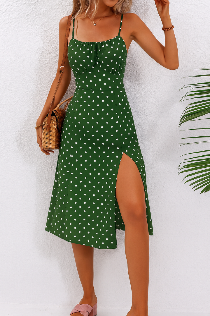 Women's Polkadot Midi Dress