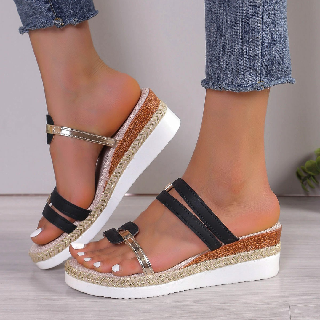 Women's Glitter-Strap Platform Sandals