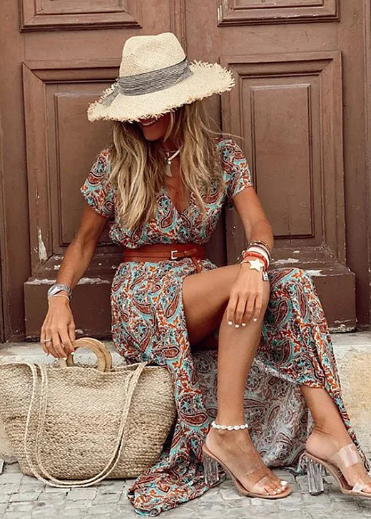 Women's Elegant Bohemian Maxi Dress