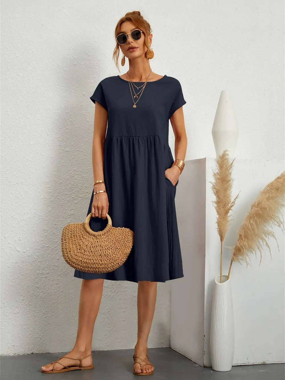 Women's Casual Pocket Dress