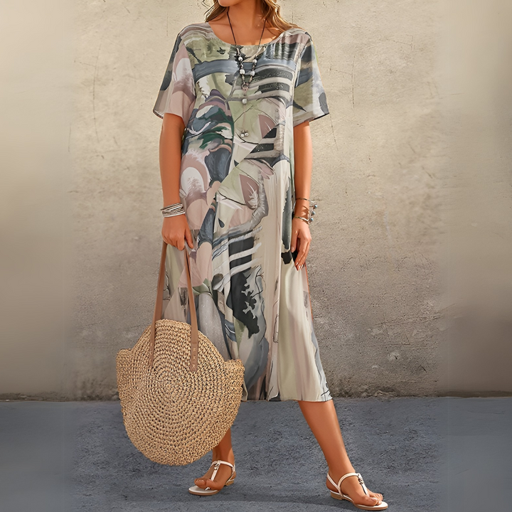 Women's Flowing and Elegant Floral Dress