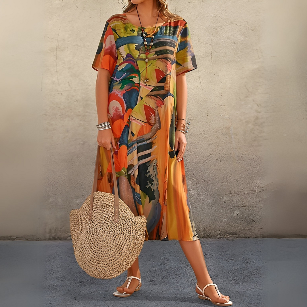 Women's Flowing and Elegant Floral Dress