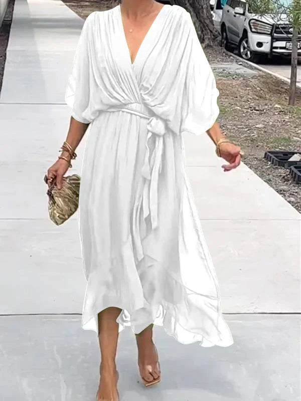Women's V-Neck Flowy Dress