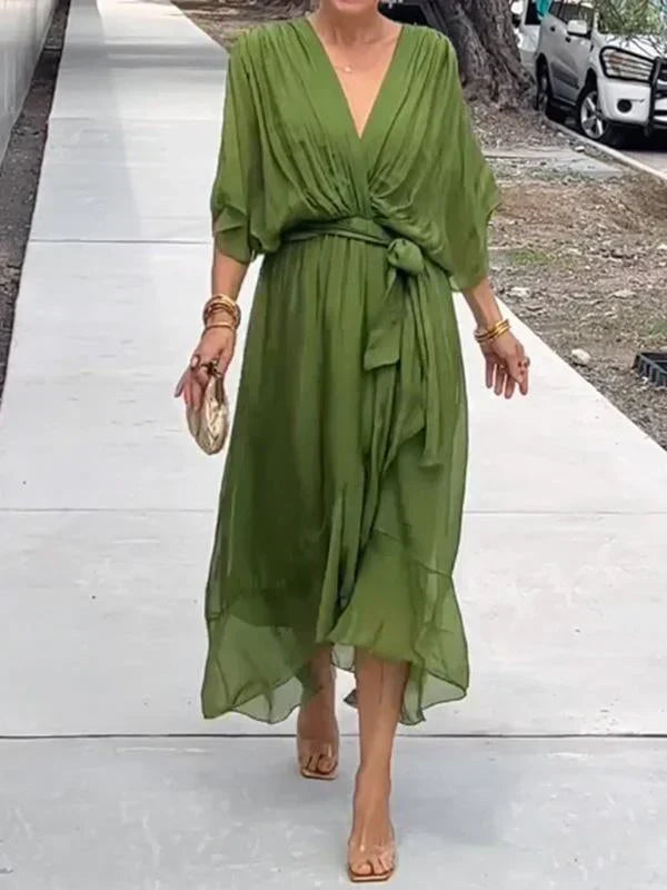 Women's V-Neck Flowy Dress