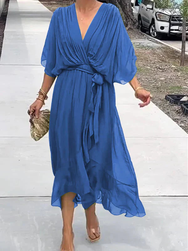 Women's V-Neck Flowy Dress