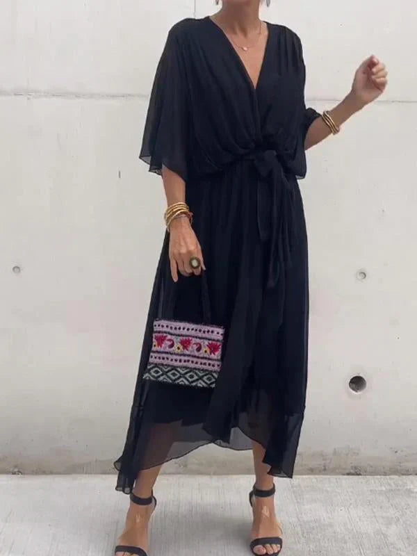 Women's V-Neck Flowy Dress