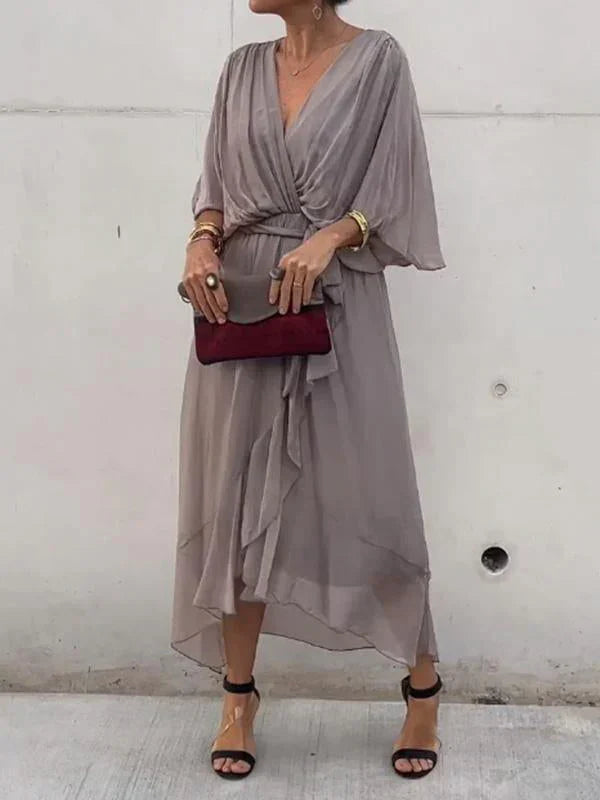 Women's V-Neck Flowy Dress