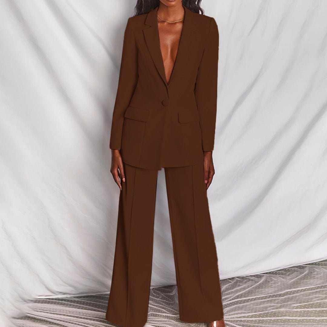 Women's Chic Blazer & Trousers Set