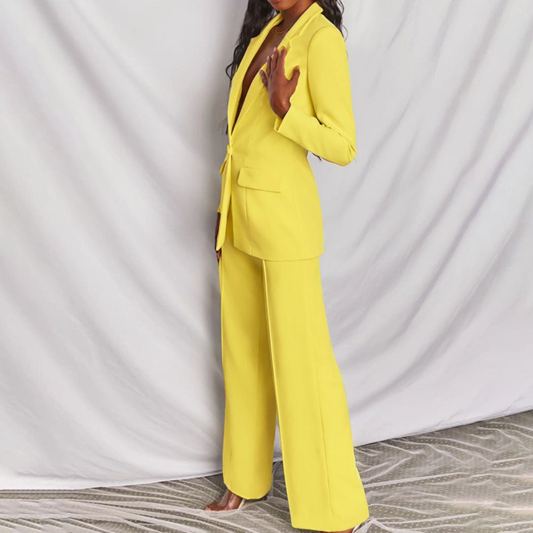 Women's Chic Blazer & Trousers Set