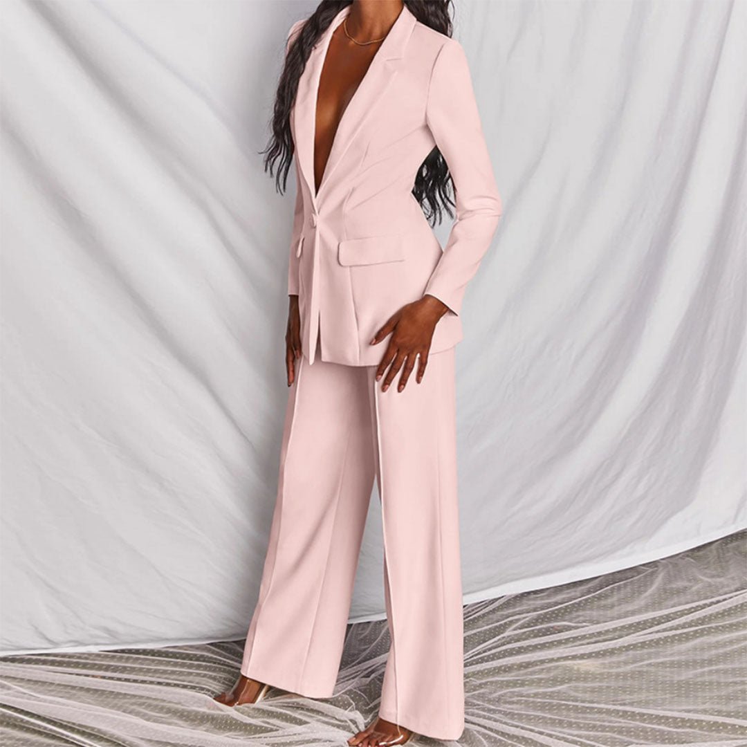 Women's Chic Blazer & Trousers Set