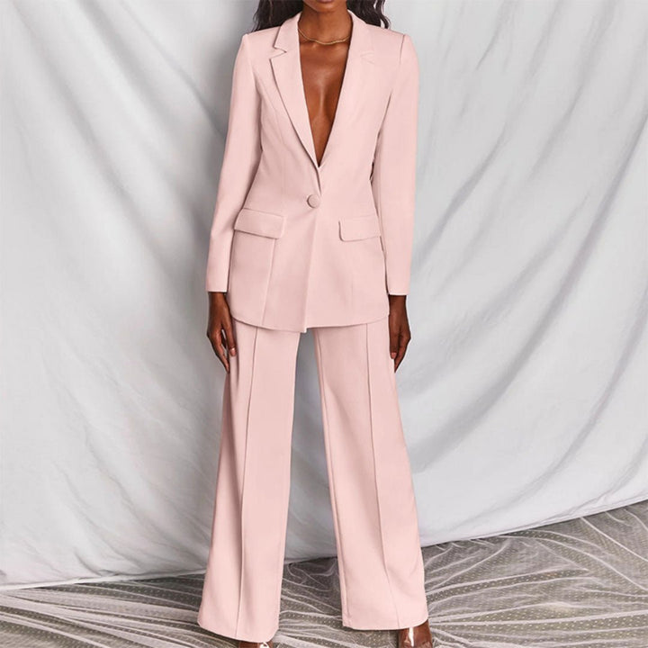 Women's Chic Blazer & Trousers Set