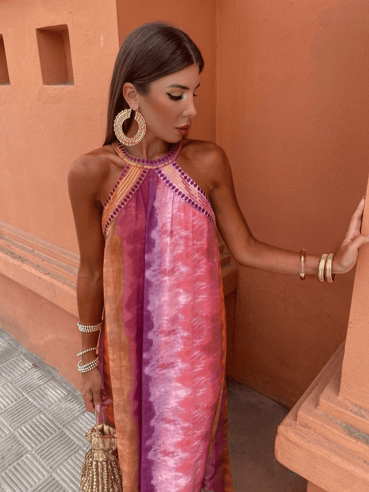 Women's Summer Dress with Ombre Effect