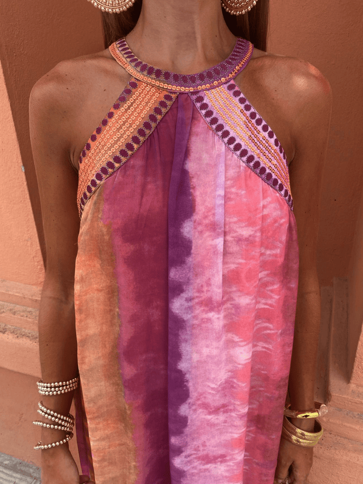 Women's Summer Dress with Ombre Effect