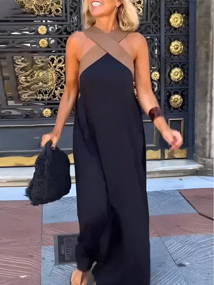 Women's Breathable Comfortable Crossed Maxi Dress