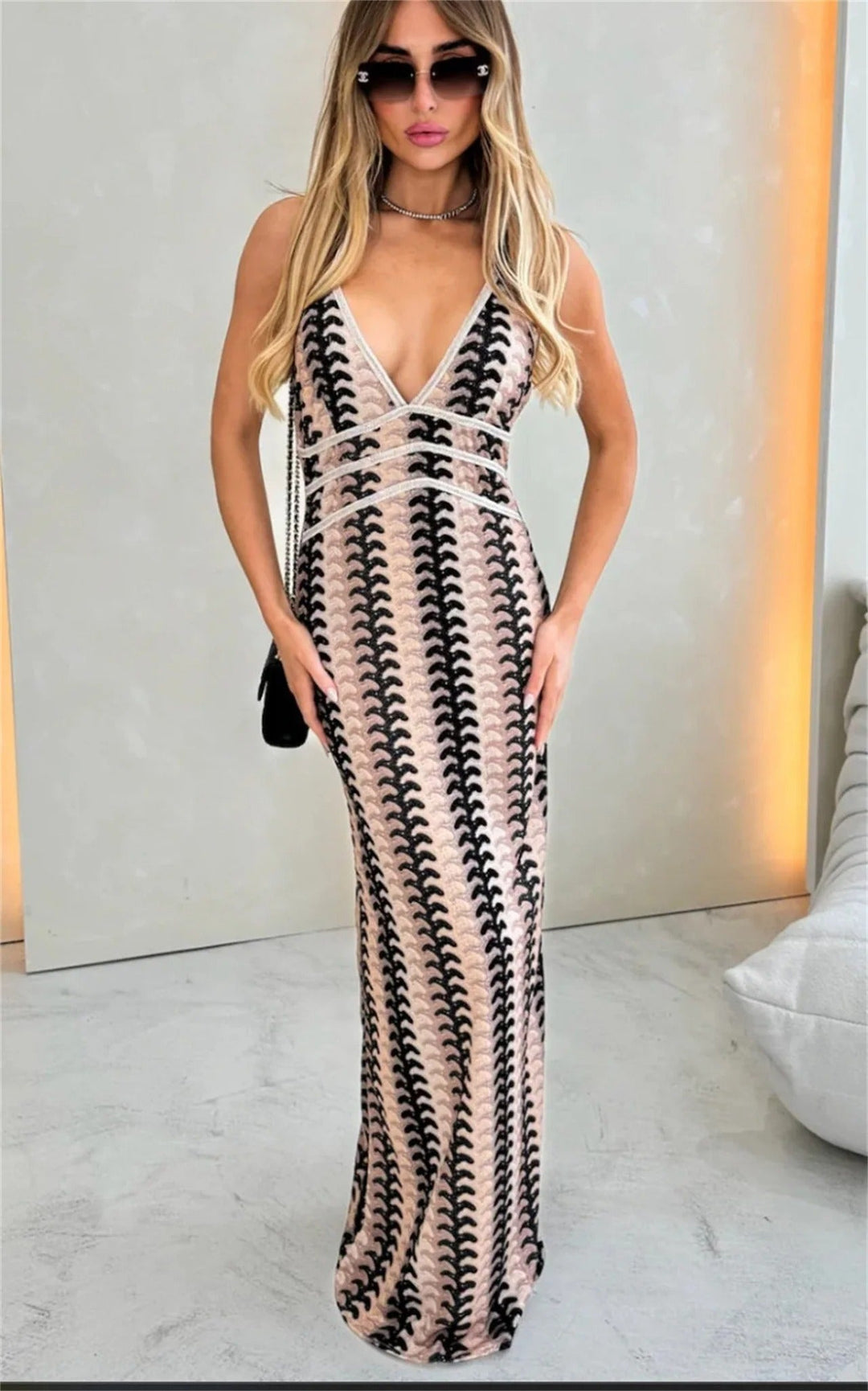 Women's Boho Crochet Beach Tunic Dress