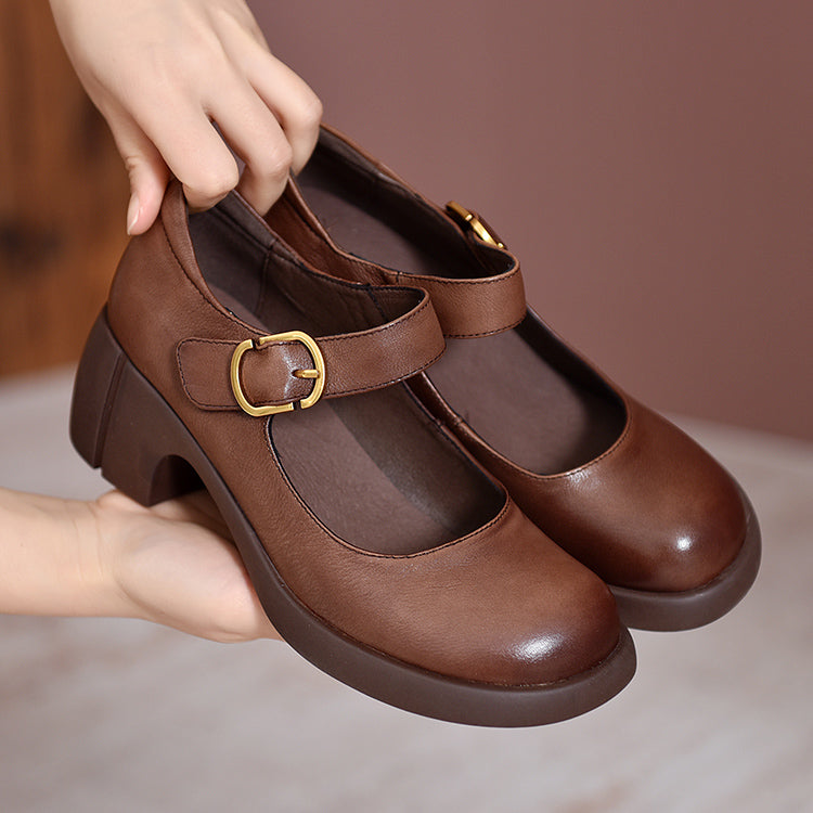 Women's Agnes Leather Mary Janes