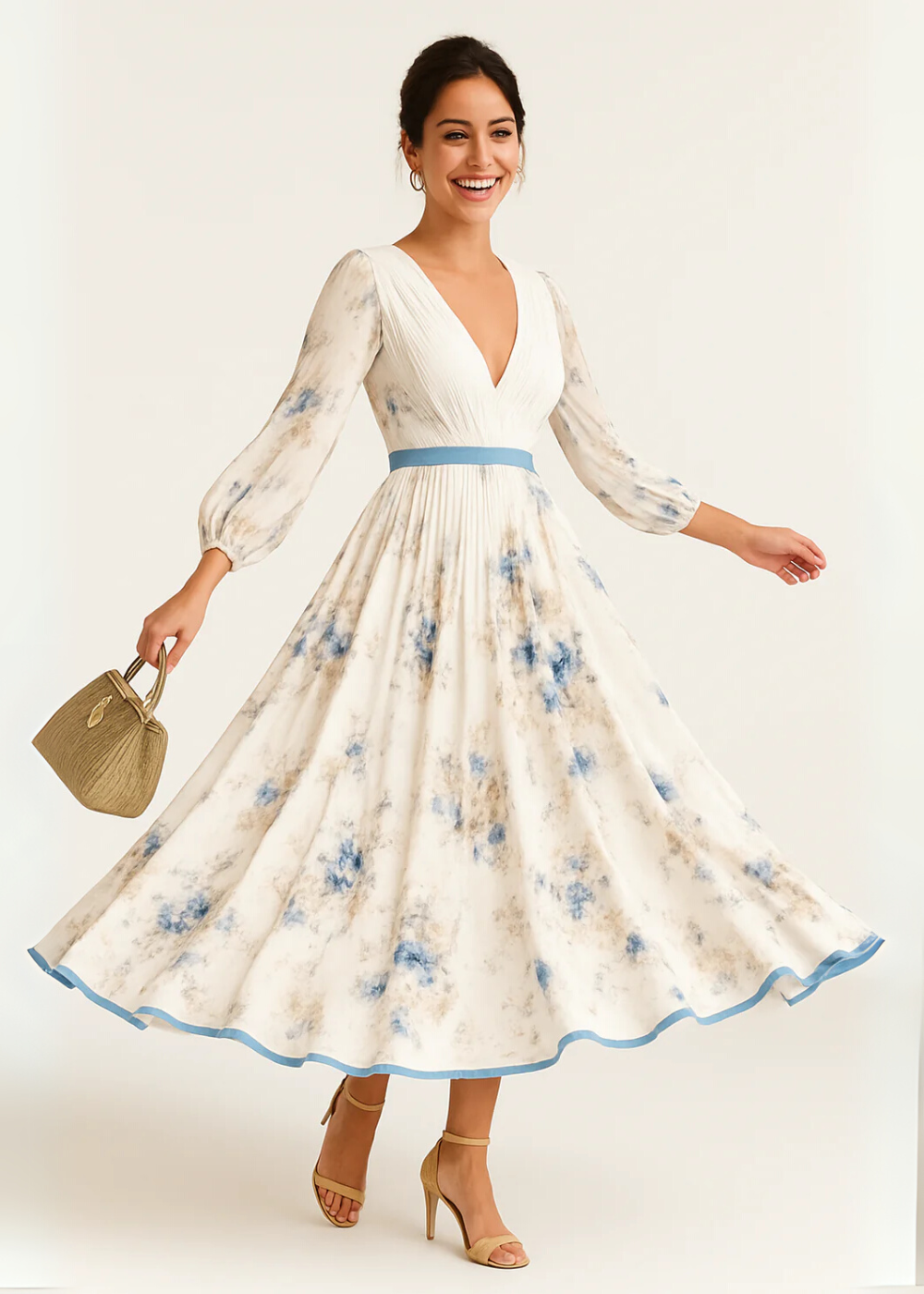 Women's Elegant Floral Maxi Dress