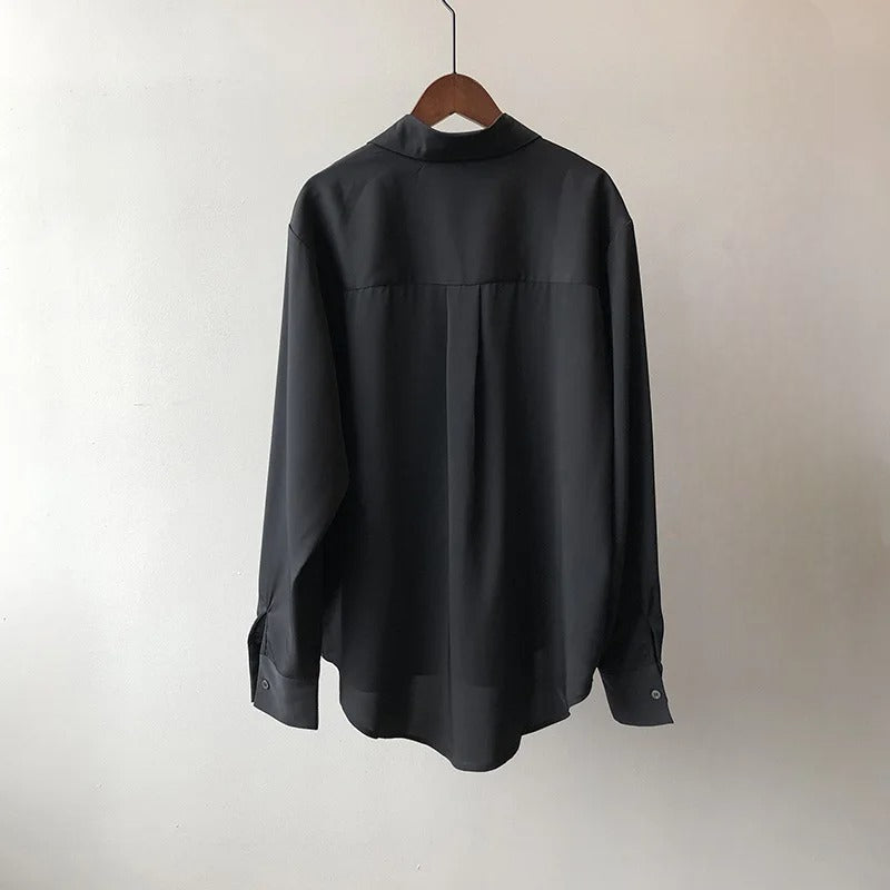 Women’s Timeless Elegance In Silk Blouse