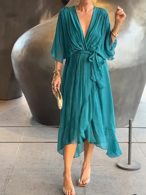 Women's V-Neck Flowy Dress