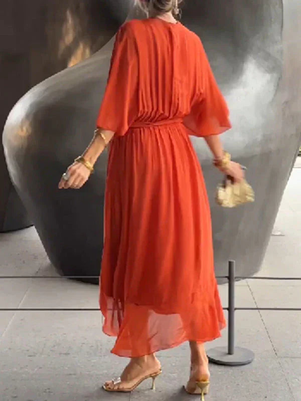 Women's V-Neck Flowy Dress