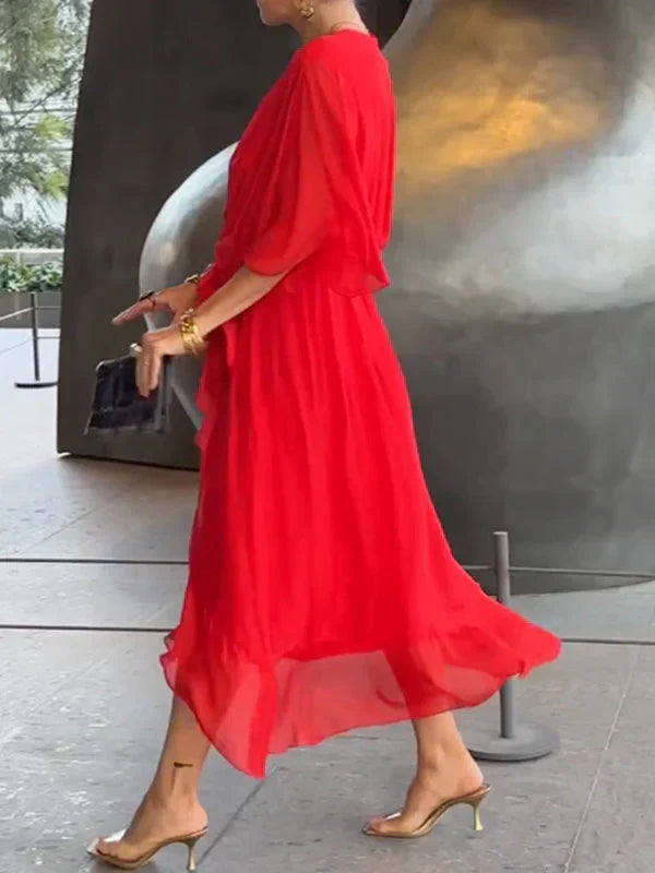Women's V-Neck Flowy Dress