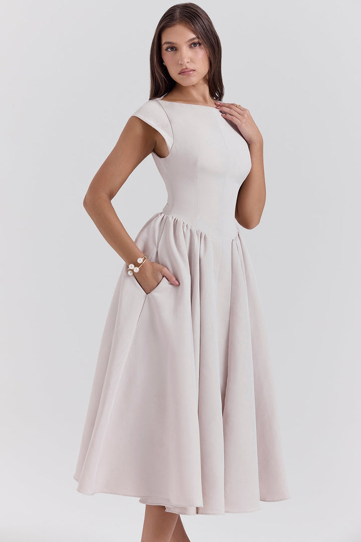 Women’s Backless Dropped Shoulder Dress