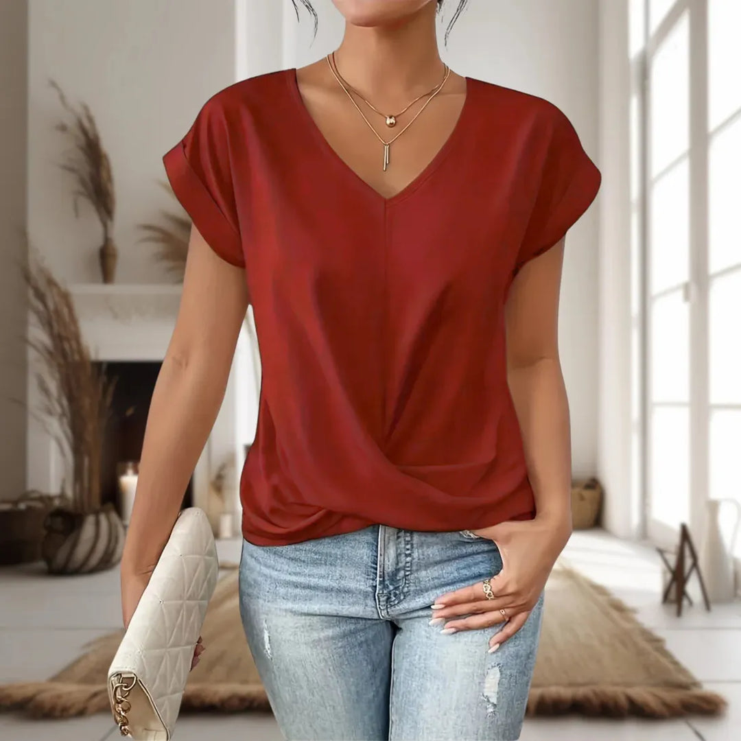 Women's Casual Sweetheart Neck T-Shirt