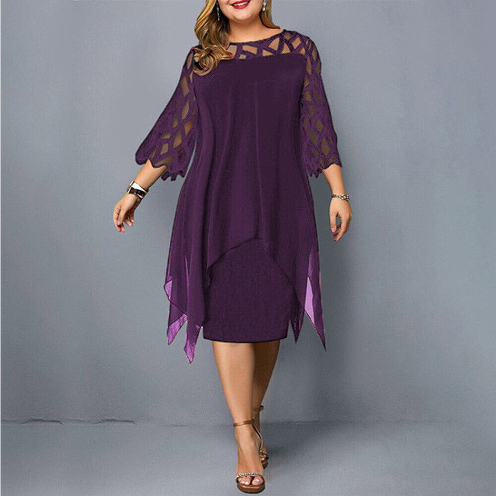 Women's Plus Size Flowy Midi Dress