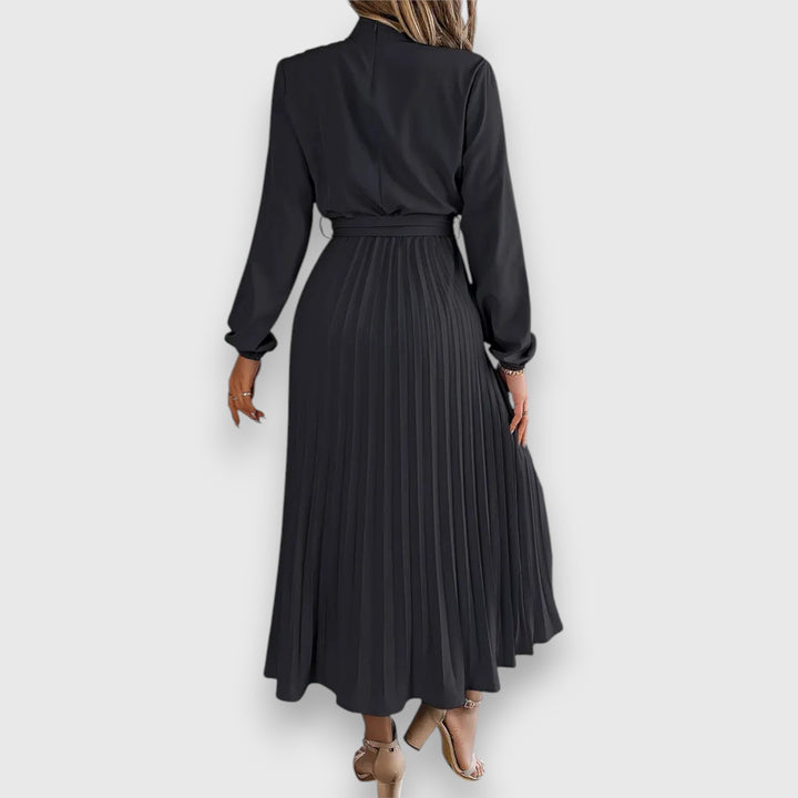 Women's Elegant Pleated Midi Dress