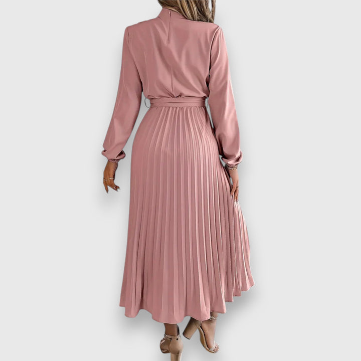 Women's Elegant Pleated Midi Dress