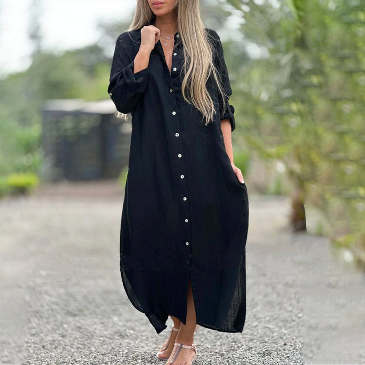 Women's Women's Casual Button-Down Maxi Shirt Dress