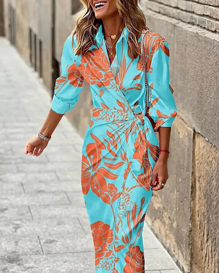 Women's Printed Mid Length Dress