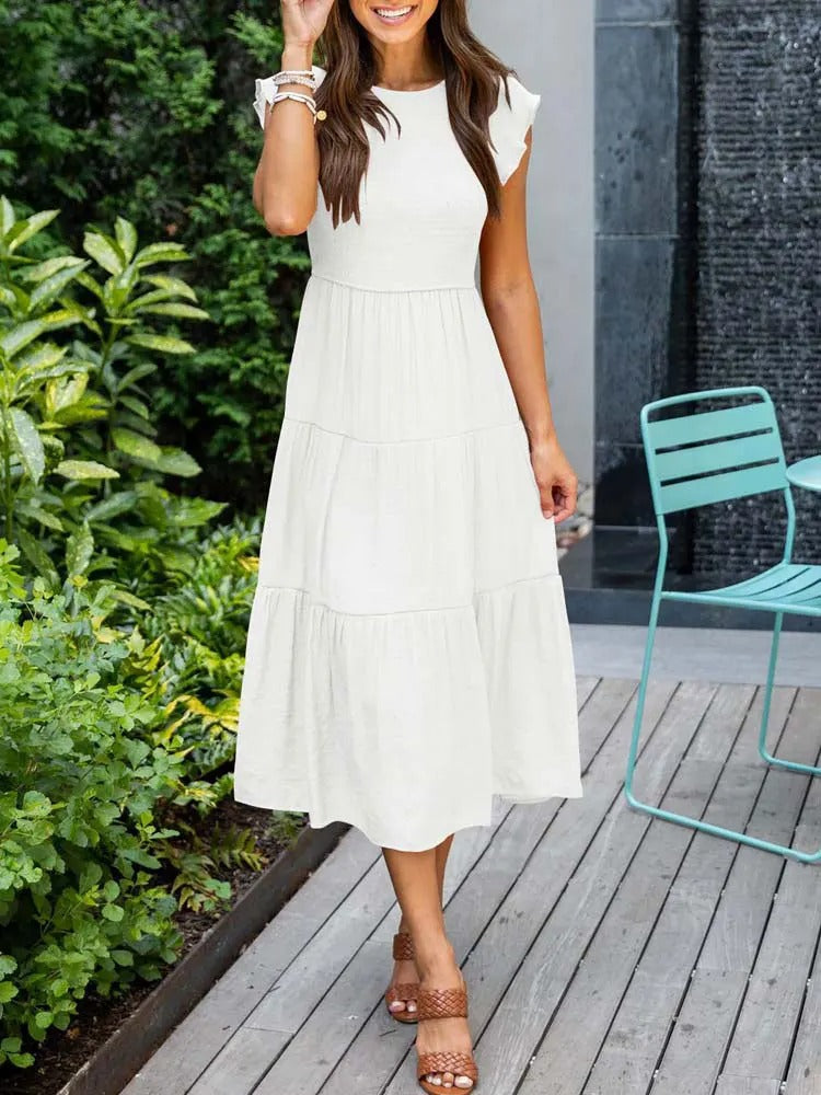 Women's Tummy Control Draped Elegant Dress