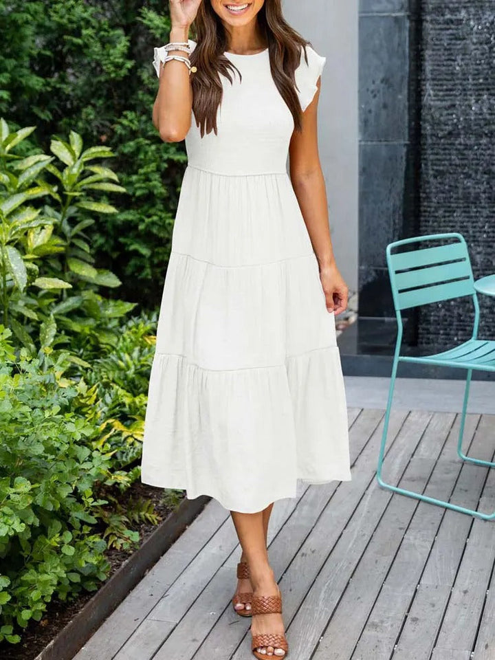 Women's Tummy Control Draped Elegant Dress