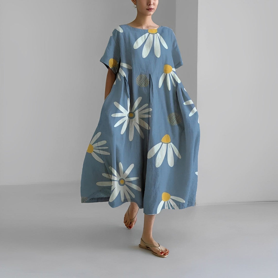 Women's Retro Big Swing Loose Maxi Dress