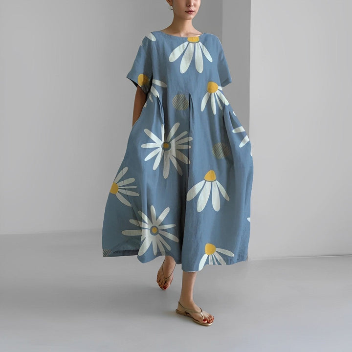 Women's Retro Big Swing Loose Maxi Dress